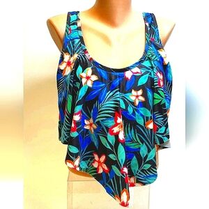 SWIM WEAR NEW! Maxine Of Hollywood Vibrant floral tankini BNWT SIZE large
